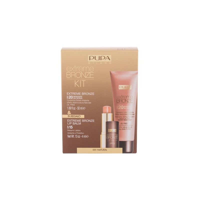 Pupa Extreme Bronze Moisturizing Tanning Foundation Set SPF 20 Natural